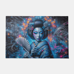 Die blaue Geisha Fußmatte