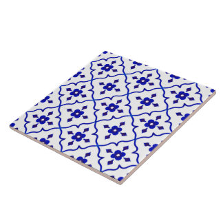 Die blaue Keramik im italienischen Stil. Fliese