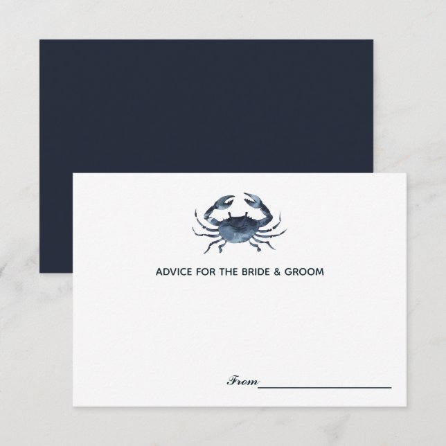 Die blaue Krabbe | Hochzeitsratgeber Einladung (Vorne/Hinten)
