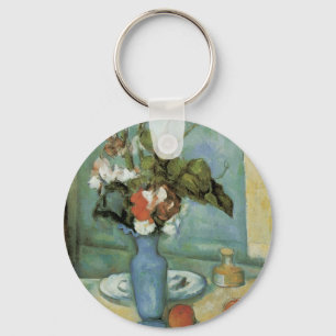 Die blaue Vase (Blumen und Früchte) von Paul Cézan Schlüsselanhänger