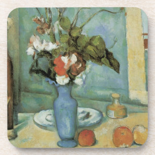 Die blaue Vase (Blumen und Früchte) von Paul Cézan Untersetzer
