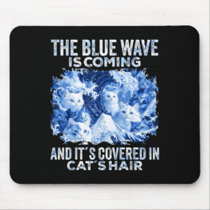 Die Blaue Welle kommt in den Katzenhaaren auf die Mousepad