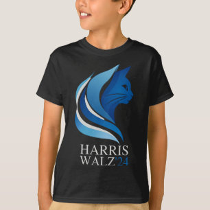 Die Blaue Welle kommt in den Katzenhaaren auf die T-Shirt