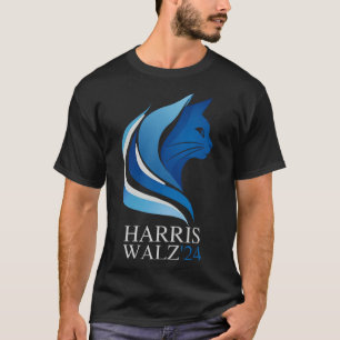 Die Blaue Welle kommt in den Katzenhaaren auf die T-Shirt