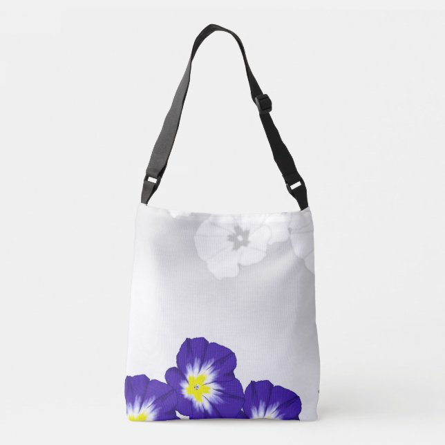 Die blauen Blumen Tragetaschen Mit Langen Trägern (Rückseite)