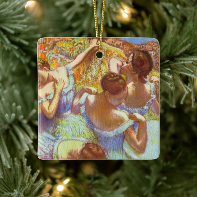 Die blauen Tänzer von Edgar Degas Keramikornament (Baum)