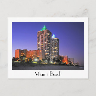 Die blauen und grünen Diamanttürme von Miami Beach Postkarte