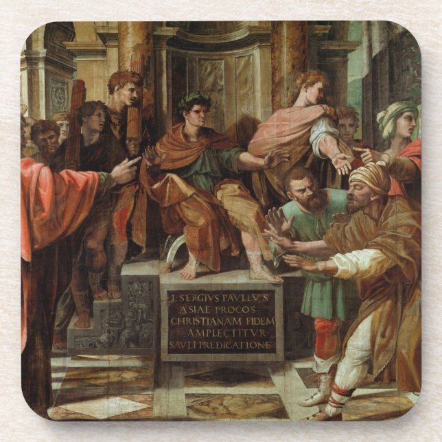 Die Blendung von Elymas (Cartoon für das Sistine Untersetzer (Vorderseite)