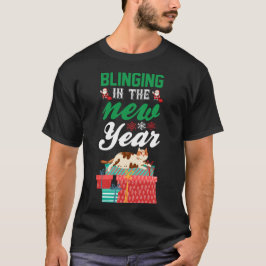 Die Blindheit im Neujahrskatze auf der Pile der Ge T-Shirt