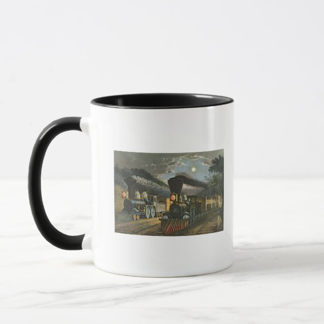 Die Blitz-Eilzüge, 1863 Tasse (Links)