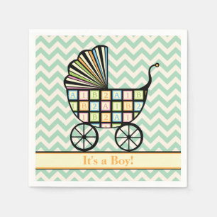 Die Block-Spaziergänger-Babyparty-Servietten des Serviette