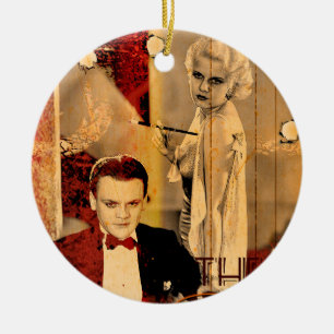 Die Blondine des Gangsters Keramik Ornament