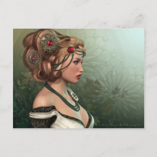 Die Blondine Postkarte