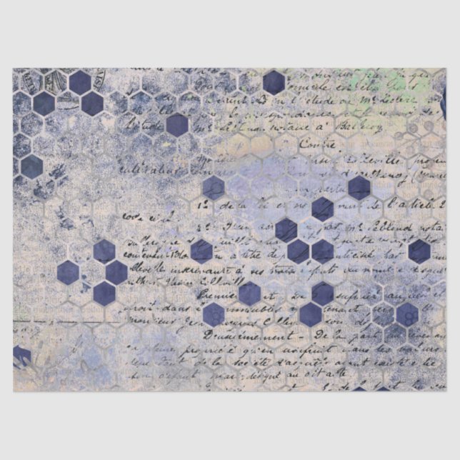 Die Blue Bee Serie Design 18 Tissue Paper Seidenpapier (Vorderseite)