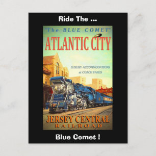 Die Blue Comet Train Custom Postcard Postkarte