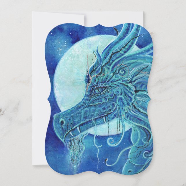 Die Blue Dragon Party Einladungen von Renee Lavoie (Vorderseite)