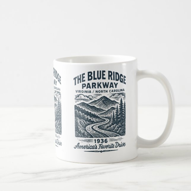 Die Blue Ridge Parkway Kaffeetasse (Rechts)