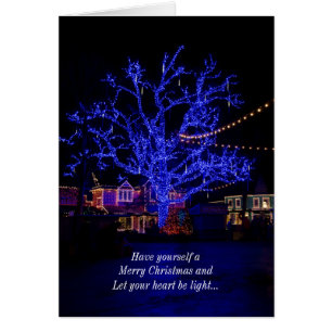 Die Blue Tree Weihnachtskarte
