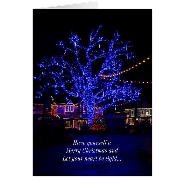 Die Blue Tree Weihnachtskarte (Vorne)