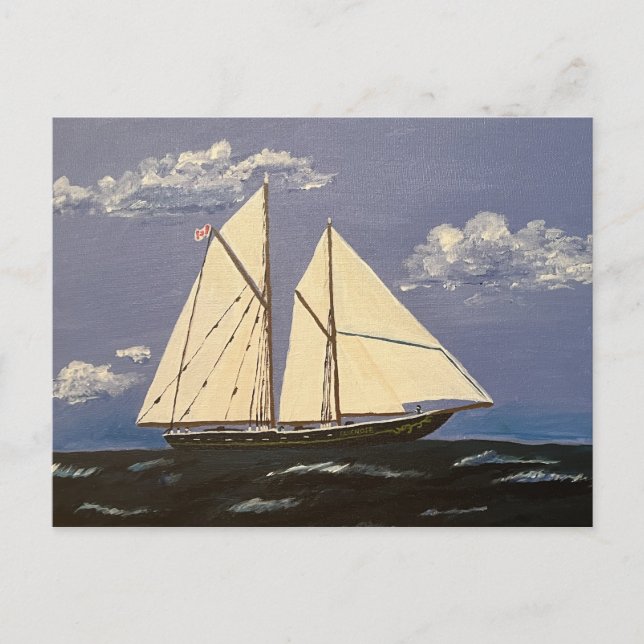 Die Bluenose, ein Rennboot Postkarte (Vorderseite)