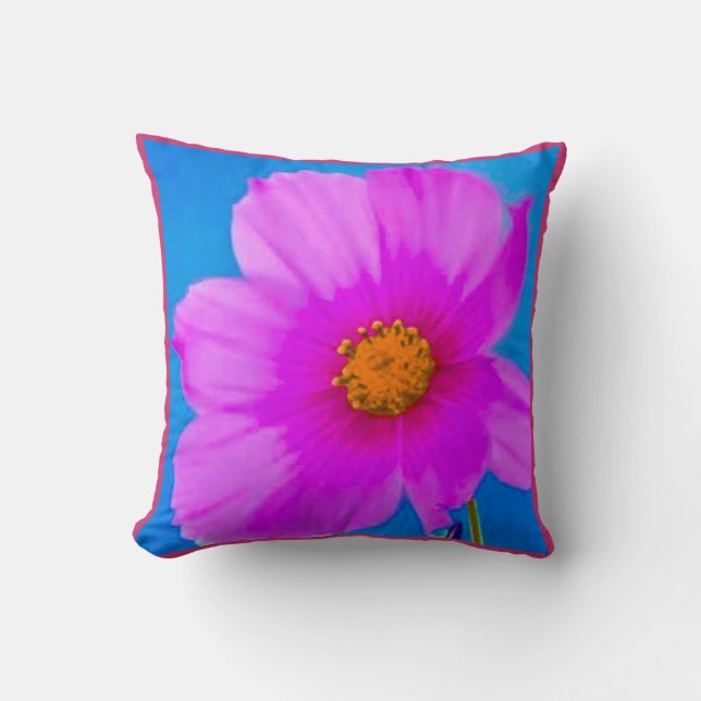 Die Blume Blues Pillow Kissen (Vorderseite)