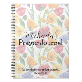 Die Blume des Feldgebet-Journals Notizblock