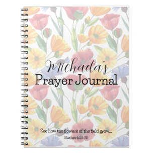 Die Blume des Feldgebet-Journals Notizblock