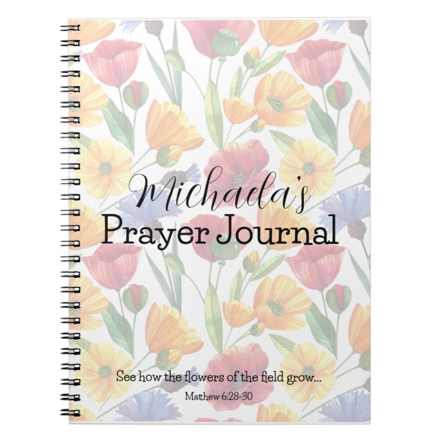 Die Blume des Feldgebet-Journals Notizblock (Vorderseite)