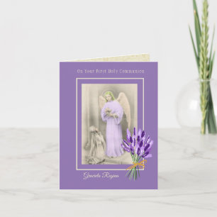 Die Blume des Girl Angel Lavender Karte