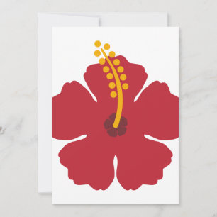 Die Blume des Roten Hibiskus Feiertagskarte