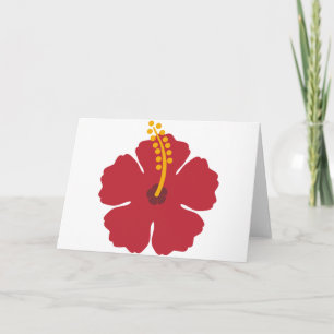 Die Blume des Roten Hibiskus Karte