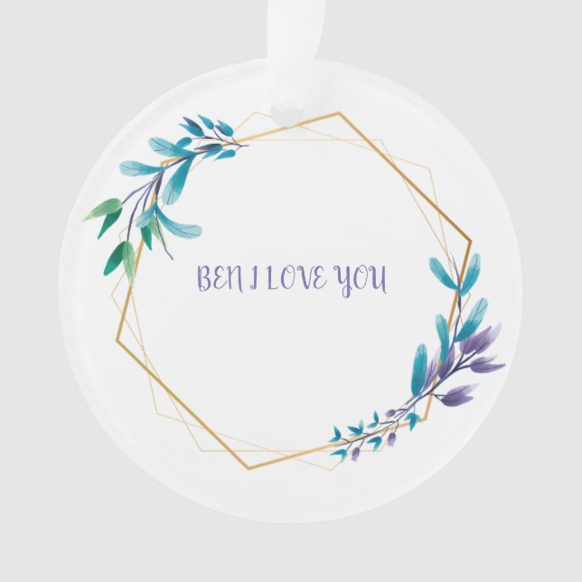 DIE BLUME IST BLAU UND ICH LIEBE IHNEN ORNAMENT (Vorderseite)