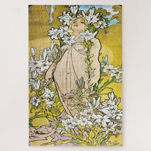 Die Blume - Lilie: Ein Jugendstil von Mucha