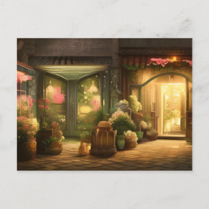 Die Blume Shop Digitale Kunst Postkarte