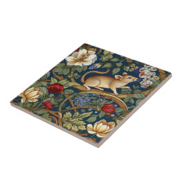 Die Blume und die Maus Jugendstil Fliese