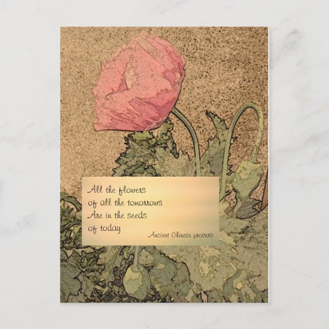Die Blume von morgen Postkarte (Vorderseite)