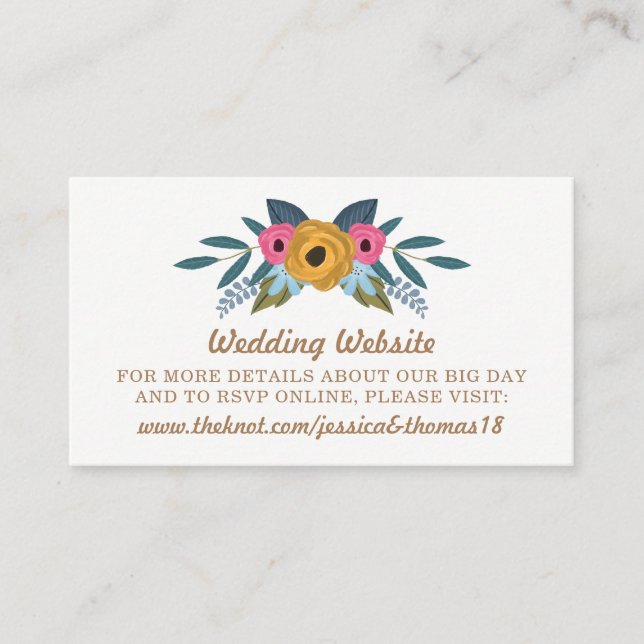 Die Blumenzeremonie der weißen Hochzeit Begleitkarte (Vorderseite)