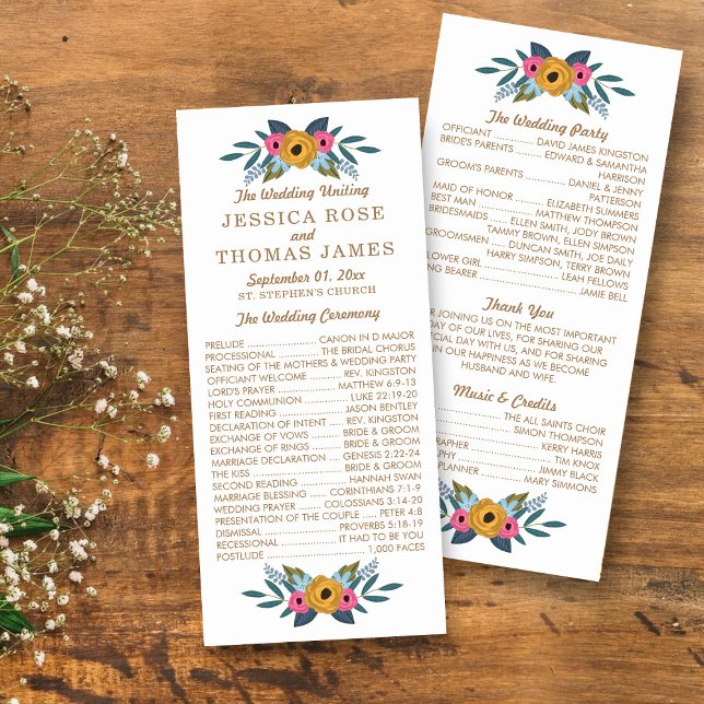 Die Blumenzeremonie der weißen Hochzeit Programm (Von Creator hochgeladen)