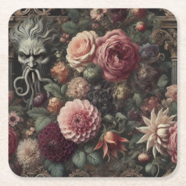 Die blutende Eater's Sermon - gotische barocke Blu Rechteckiger Pappuntersetzer