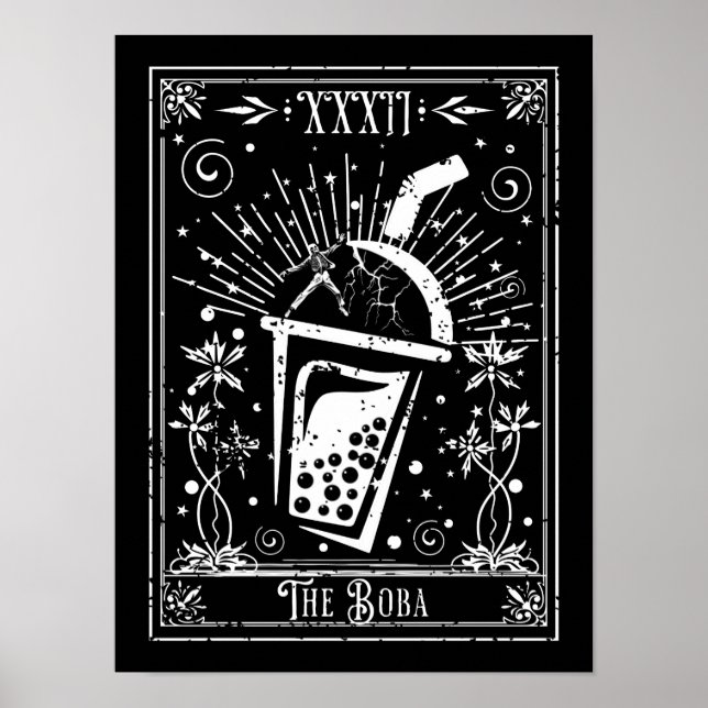 Die Boba Tea Tarot Card Poster (Vorne)