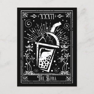 Die Boba Tea Tarot Card Postkarte
