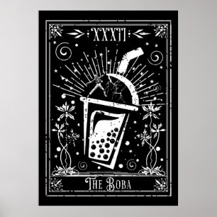 Die Boba-Tee-Tarotkarte Poster