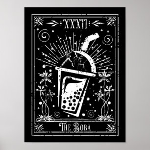 Die Boba-Tee-Tarotkarte Poster