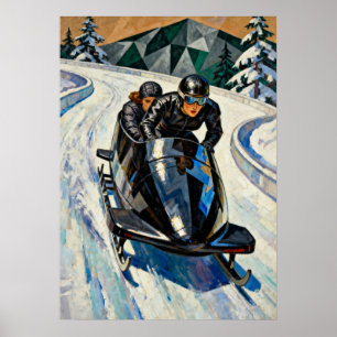 DIE BOBSLEDFÄHRERIN (The Bobsledder) V2 Poster
