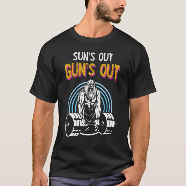 Die Bodybuilding der Männer in Barbell T-Shirt (Vorderseite)