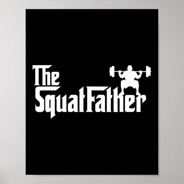 Die Bodybuilding des Squat Vatertrainings Poster (Vorne)