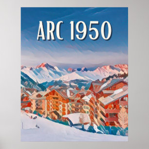 Die Bogen 1950 Skistation Poster