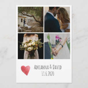 Die Bohemischen vier Wedding Fotos danken Ihnen Dankeskarte