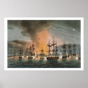 Die Bombardierung von Algier am 27. August 1816 Poster