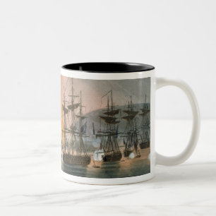 Die Bombardierung von Algier am 27. August 1816 Zweifarbige Tasse